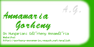 annamaria gorheny business card